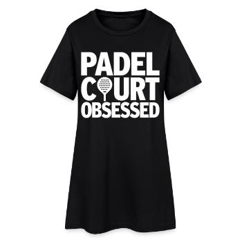 Passion obsédée par le padel court pour les athlètes - Robe T-shirt Femme - noir - Devant