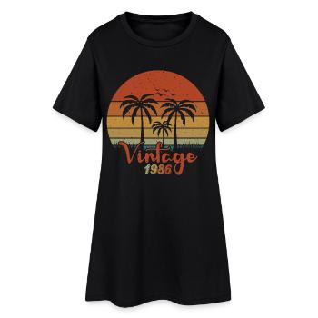 Édition limitée Vintage 1986 - Robe T-shirt Femme - noir - Devant