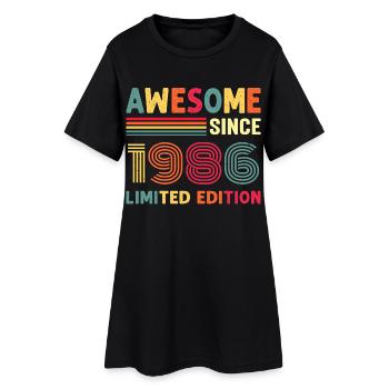 Millésime 1986 - Robe T-shirt Femme - noir - Devant