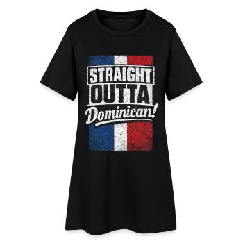Dominicaine tout droit sortie de dominicaine ! - Robe T-shirt Femme - noir - Devant