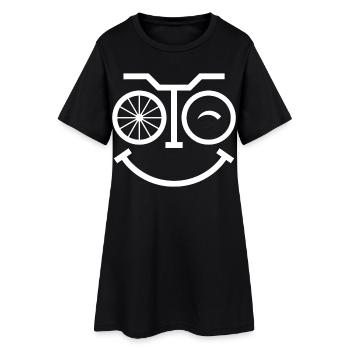 Fahrrad Rennrad Radfahrer Bikesport Mountainbike - Frauen T-Shirt-Kleid - Schwarz - Vorne