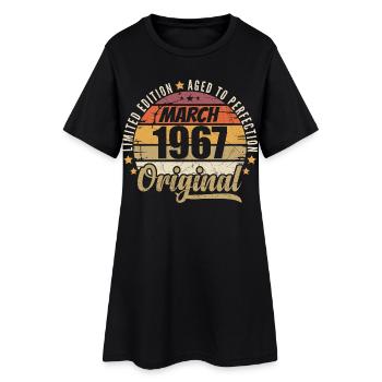 59. Anniversaire 59 Années Série Limitée Mars 1967 - Robe T-shirt Femme - noir - Devant