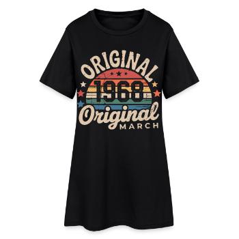 Born in March 1968 edition 1968 Vintage March 1968 - Women’s T-Shirt Dress - black - Front