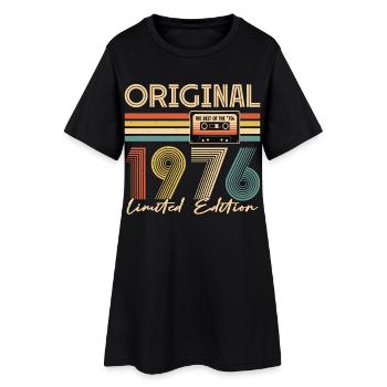 50. Geburtstag, 50 Jahre, Original 1976 - Frauen T-Shirt-Kleid - Schwarz - Vorne