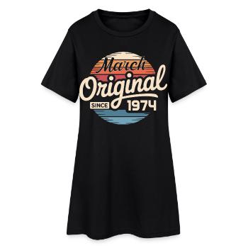 Légendaire depuis mars 1974 - Robe T-shirt Femme - noir - Devant