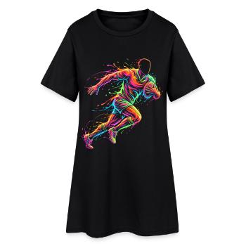 Joueur de Rugby Homme Enfant Garçon - Robe T-shirt Femme - noir - Devant