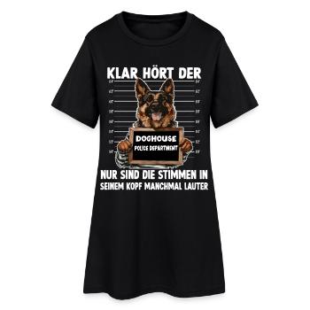 Deutscher Schäferhund Hundehalter T Schäferhund - Frauen T-Shirt-Kleid - Schwarz - Vorne