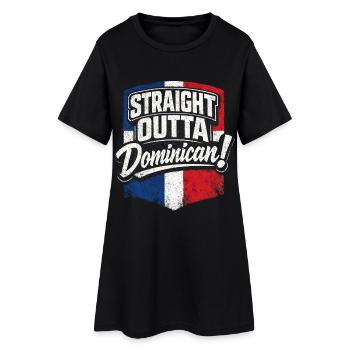 Dominicaine tout droit sortie de dominicaine ! - Robe T-shirt Femme - noir - Devant