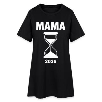 Mama 2026 – Der Countdown läuft - Frauen T-Shirt-Kleid - Schwarz - Vorne