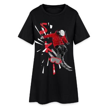 Ski - Forfaits ski - Ski - Robe T-shirt Femme - noir - Devant