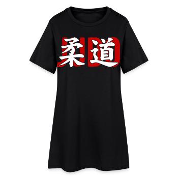 Gymnase d’arts martiaux de judo Dojo Kanji Japon - Robe T-shirt Femme - noir - Devant