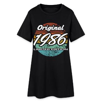 40e anniversaire 1986 cadeau pour hommes et femmes - Robe T-shirt Femme - noir - Devant