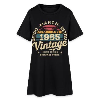 Anniversaire Mars 1965 Édition Limitée Retro March - Robe T-shirt Femme - noir - Devant