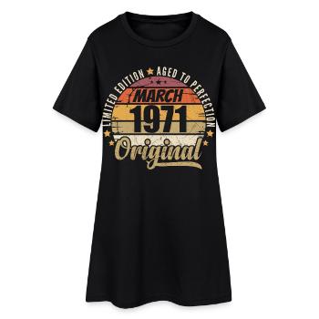 55. 55 Year Anniversary Limited Edition March 1971 - Women’s T-Shirt Dress - black - Front
