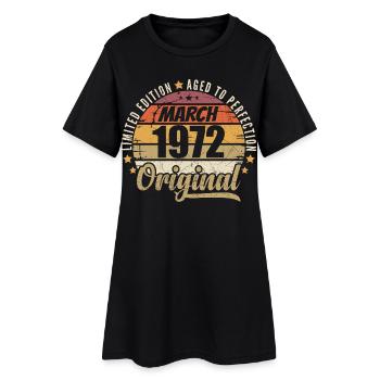 54. Anniversary 54 Years Limited Edition March 1972 - Women’s T-Shirt Dress - black - Front