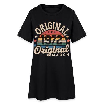 Né en Mars 1972 édition 1972 Vintage March 1972 - Robe T-shirt Femme - noir - Devant