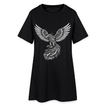Fahrrad Rennrad Radfahrer Bikesport Mountainbike - Frauen T-Shirt-Kleid - Schwarz - Vorne