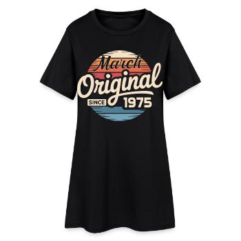 Légendaire depuis mars 1975 - Robe T-shirt Femme - noir - Devant