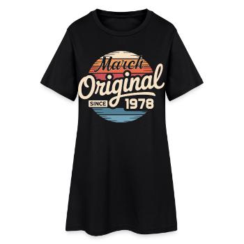 Légendaire depuis mars 1978 - Robe T-shirt Femme - noir - Devant