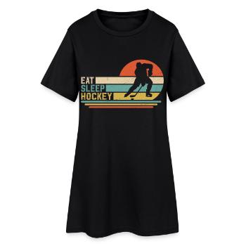 Hockey sur glace Hockey - Robe T-shirt Femme - noir - Devant