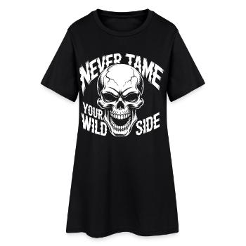 Ne domptez jamais votre crâne sauvage – Gothic Design - Robe T-shirt Femme - noir - Devant