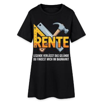 Pension in the hardware store – tool logo - Women’s T-Shirt Dress - black - Front