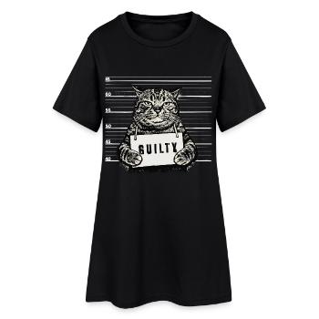 Grim Cat – Coupable de la photo d’identité judiciaire - Robe T-shirt Femme - noir - Devant