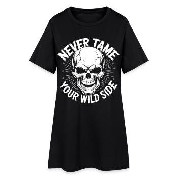 Ne domptez jamais votre crâne sauvage – Gothic Design - Robe T-shirt Femme - noir - Devant
