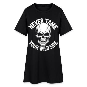 Ne domptez jamais votre crâne sauvage – Gothic Design - Robe T-shirt Femme - noir - Devant
