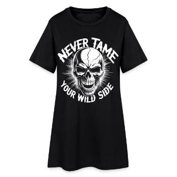 Ne domptez jamais votre crâne sauvage – Gothic Design - Robe T-shirt Femme - noir - Devant