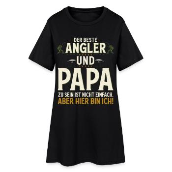 Pêcheur et papa : pas facile, me voilà en train de pêcher - Robe T-shirt Femme - noir - Devant