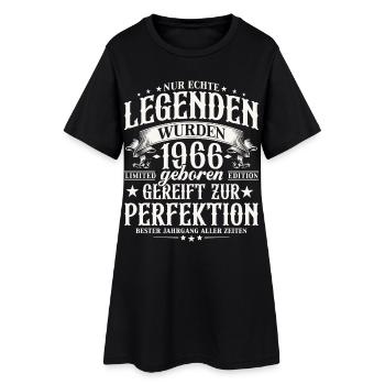 1966 Jahrgang geboren Legenden Geburtstag Geschenk - Frauen T-Shirt-Kleid - Schwarz - Vorne