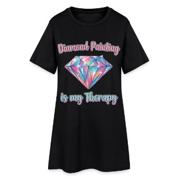 La peinture au diamant est ma thérapie - Robe T-shirt Femme - noir - Devant