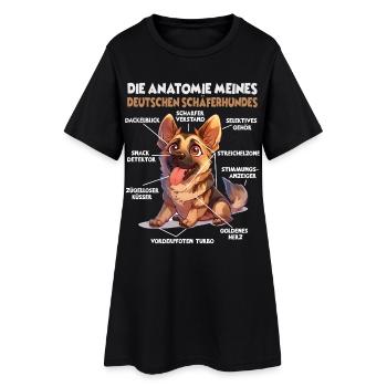 Deutscher Schäferhund Hundehalter Geschenk Gassi T - Frauen T-Shirt-Kleid - Schwarz - Vorne