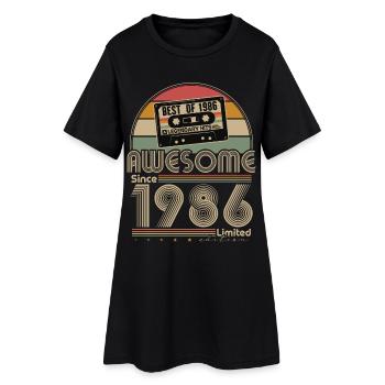 40. Geburtstag Geschenk Jahrgang 1986 Retro - Frauen T-Shirt-Kleid - Schwarz - Vorne