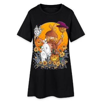 Ugo - la parade des citrouilles / - Robe T-shirt Femme - noir - Devant