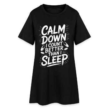 Pharmacien de détail Calmez-vous I, expert en médicaments - Robe T-shirt Femme - noir - Devant