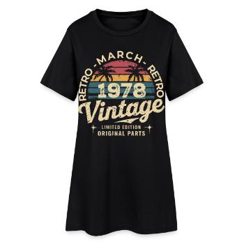 Anniversaire Mars 1978 Édition Limitée Retro March - Robe T-shirt Femme - noir - Devant