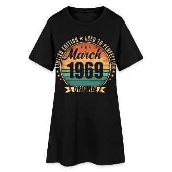 Vintage 1969 Mars 1969 - Robe T-shirt Femme - noir - Devant