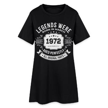 Mars 1972 anniversaire 1972 légendes Mars - Robe T-shirt Femme - noir - Devant