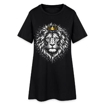 Don du Roi des Animaux Lion Head - Robe T-shirt Femme - noir - Devant
