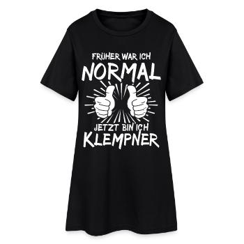 plombier - Robe T-shirt Femme - noir - Devant