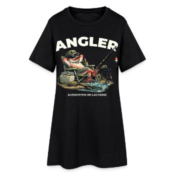 Pêche concernant le saumon : Dicton amusant, cadeau de pêcheur - Robe T-shirt Femme - noir - Devant