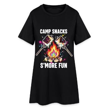 Camp Snacks S'mores Campfire - Women’s T-Shirt Dress - black - Front