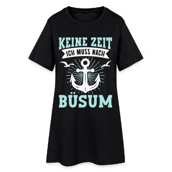 Vacances en mer du Nord PAS BESOIN D’ALLER À BÜSUM Lustig - Robe T-shirt Femme - noir - Devant