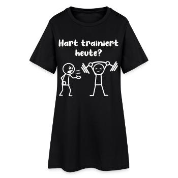 Bonhomme bâton PAUSE POUR LES MUSCLES Drôle - Robe T-shirt Femme - noir - Devant