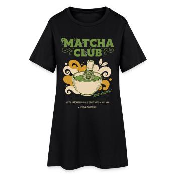 Matcha Club Il suffit de le fouetter Thé vert Matcha Latte - Robe T-shirt Femme - noir - Devant