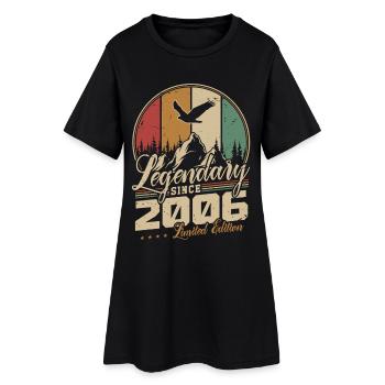 Cadeau d’anniversaire rétro vintage vintage 2006 - Robe T-shirt Femme - noir - Devant