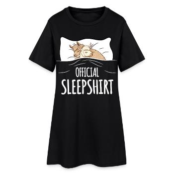 Lama Sleepshirt noir - Robe T-shirt Femme - noir - Devant