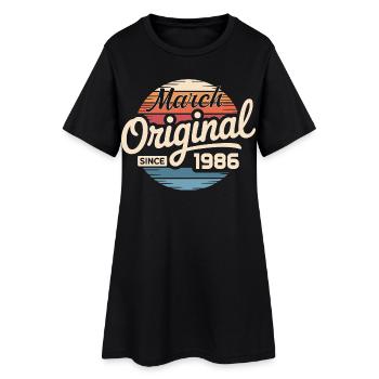 Légendaire depuis mars 1986 - Robe T-shirt Femme - noir - Devant